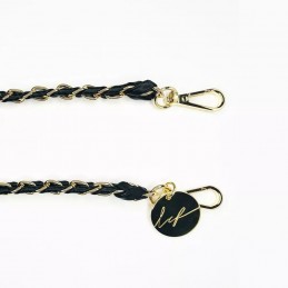 Chaîne et Coque téléphone - LaCoqueFrançaise - Chaîne bijoux Lou Noir et Doré