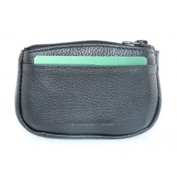 Porte-monnaie - LE CAÏMAN - Porte-monnaie zippé en cuir Madras avec 2 emplacements cartes