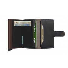 SECRID Miniwallet - Porte-cartes Cuir Saffiano compact et sécurisé