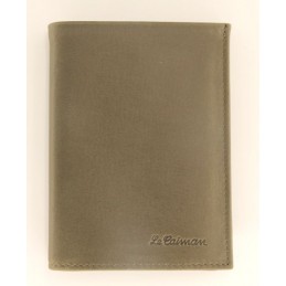 LE CAÏMAN - Portefeuille 3 volets en cuir gras authentique