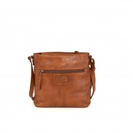 Gianni Conti - Sac bandoulière avec poche rabat cuir vintage