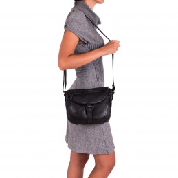 Gianni Conti - Sac bandoulière à rabat cuir vintage