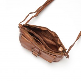 Gianni Conti - Sac bandoulière à rabat cuir vintage