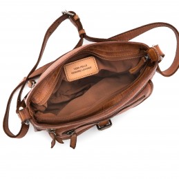 Sac bandoulière - Gianni Conti - Sac bandoulière avec poche à rabat cuir vintage