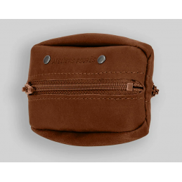 ATELIERS FOURES - Porte-monnaie Grain de café cuir avec Porte-Clé - Hector