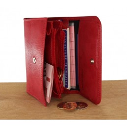 LE CAÏMAN - Porte-monnaie à rabat en cuir gloss aspect brillant