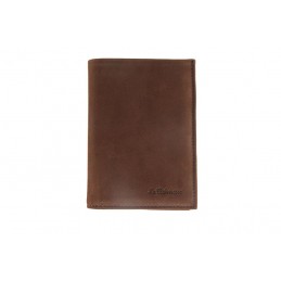 Portefeuille - LE CAÏMAN - Portefeuille 3 volets en cuir aspect nubuck
