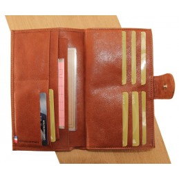 LE CAÏMAN - Compagnon en cuir gloss aspect brillant