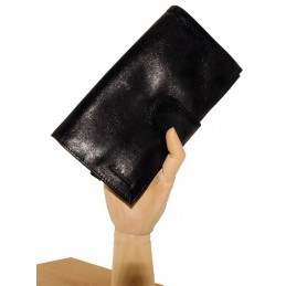 LE CAÏMAN - Compagnon en cuir gloss aspect brillant