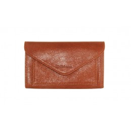 LE CAÏMAN - Porte-monnaie enveloppe en cuir gloss aspect brillant