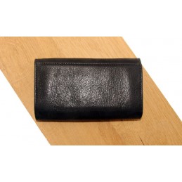 LE CAÏMAN - Porte-monnaie enveloppe en cuir gloss aspect brillant