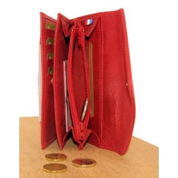 LE CAÏMAN - Porte-monnaie enveloppe en cuir gloss aspect brillant