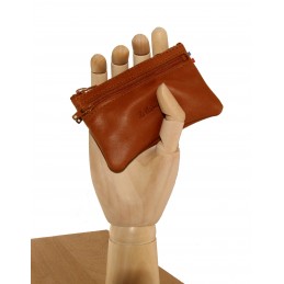 LE CAÏMAN - Porte monnaie en cuir gras authentique