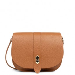 Sac bandoulière - LANCASTER - Sac Besace à Rabat Grainé - Top Double