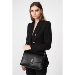 Sac bandoulière - LANCASTER - Sac Trotteur à Rabat Grainé - Top Double