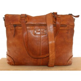 GIANNI CONTI - Grand Sac Cabas Porté Epaule cuir vintage