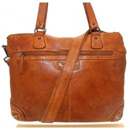 GIANNI CONTI - Grand Sac Cabas Porté Epaule cuir vintage