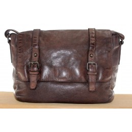 Sac bandoulière - GIANNI CONTI - Sac gibecière à rabat cuir vintage