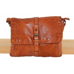 GIANNI CONTI - Sac Gibecière avec Rabat cuir vintage
