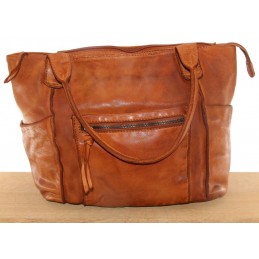 GIANNI CONTI - Sac Shopping Épaule et bandoulière cuir vintage