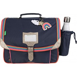 Cartable - Tann's - Cartable 38 cm avec poche gourde - Leila marine