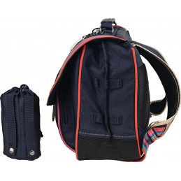 Cartable - Tann's - Cartable 38 cm avec poche gourde - Leila marine