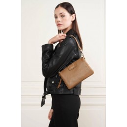 Sac épaule - LANCASTER - Pochette Grainé - Dune