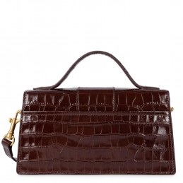 Sac à main - LANCASTER - Sac Baguette à Rabat avec Fermoir M - Croco Ily
