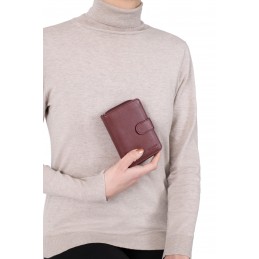 Portefeuille - Hexagona - Portefeuille 2 volets en cuir grainé