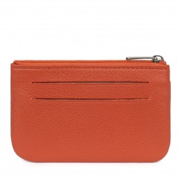 Hexagona - Porte-monnaie avec porte-clés en cuir grainé