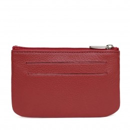 Hexagona - Porte-monnaie avec porte-clés en cuir grainé