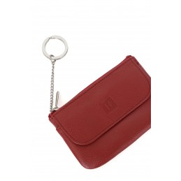 Hexagona - Porte-monnaie avec porte-clés en cuir grainé