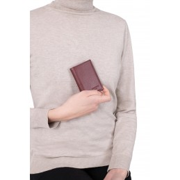 Hexagona - Porte-cartes en cuir grainé