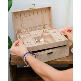 Coffret Bijoux - MAISON SCARLETT - Boite à bijoux Louise - Velours