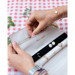 Coffret Bijoux - MAISON SCARLETT - Pochette à bijoux de voyage Catherine - Velours