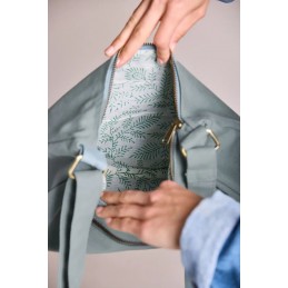 Sac épaule - Hindbag - Grand sac bandoulière Rosa - Coton bio