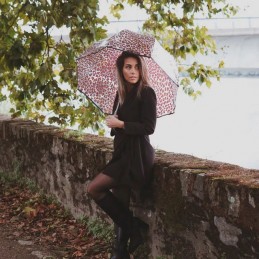 Isotoner - Parapluie cloche transparent avec motifs