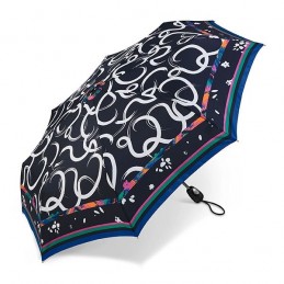 Parapluies - Pierre Cardin - Parapluie pliant Easymatic Motifs Foulard Marine