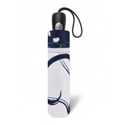 Pierre Cardin - Parapluie pliant Easymatic Motifs Foulard Blanc