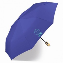 Happy Rain Earth - Parapluie pliant Mini Automatique Bleu Quartz