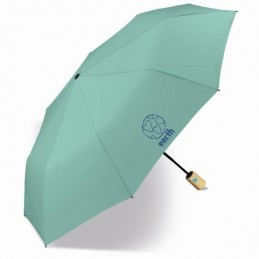 Happy Rain Earth - Parapluie pliant Mini Automatique Vert Turquoise