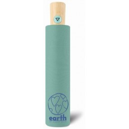 Happy Rain Earth - Parapluie pliant Mini Automatique Vert Turquoise