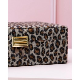 Coffret Bijoux - Maison Scarlett - Boîte à bijoux Louise - Velours Léopard