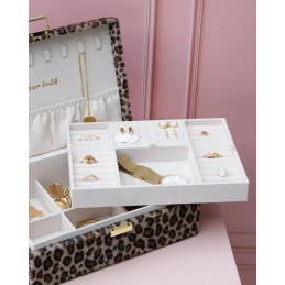 Maison Scarlett - Boîte à bijoux Louise - Velours Léopard
