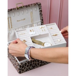 Maison Scarlett - Boîte à bijoux Louise - Velours Léopard