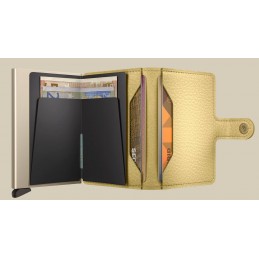 SECRID Miniwallet - Porte-cartes Cuir Pebble compact et sécurisé