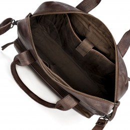 Business & Format A4 - GIANNI CONTI - Sac ordinateur 15 pouces - Cuir vintage