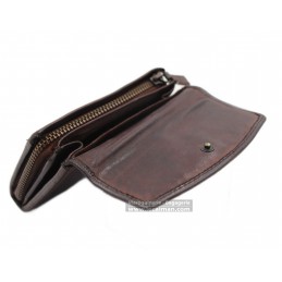 Porte monnaie - Gianni Conti - Porte-monnaie rabat - Cuir Vintage
