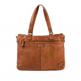 Sac épaule - GIANNI CONTI - Grand Sac Cabas Porté Epaule - Cuir vintage