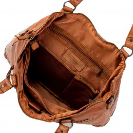 Sac épaule - GIANNI CONTI - Grand Sac Cabas Porté Epaule - Cuir vintage